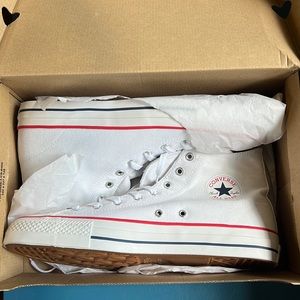 Converse Chuck Taylor All Stars Pro Hi Suede white/red 12M NIB